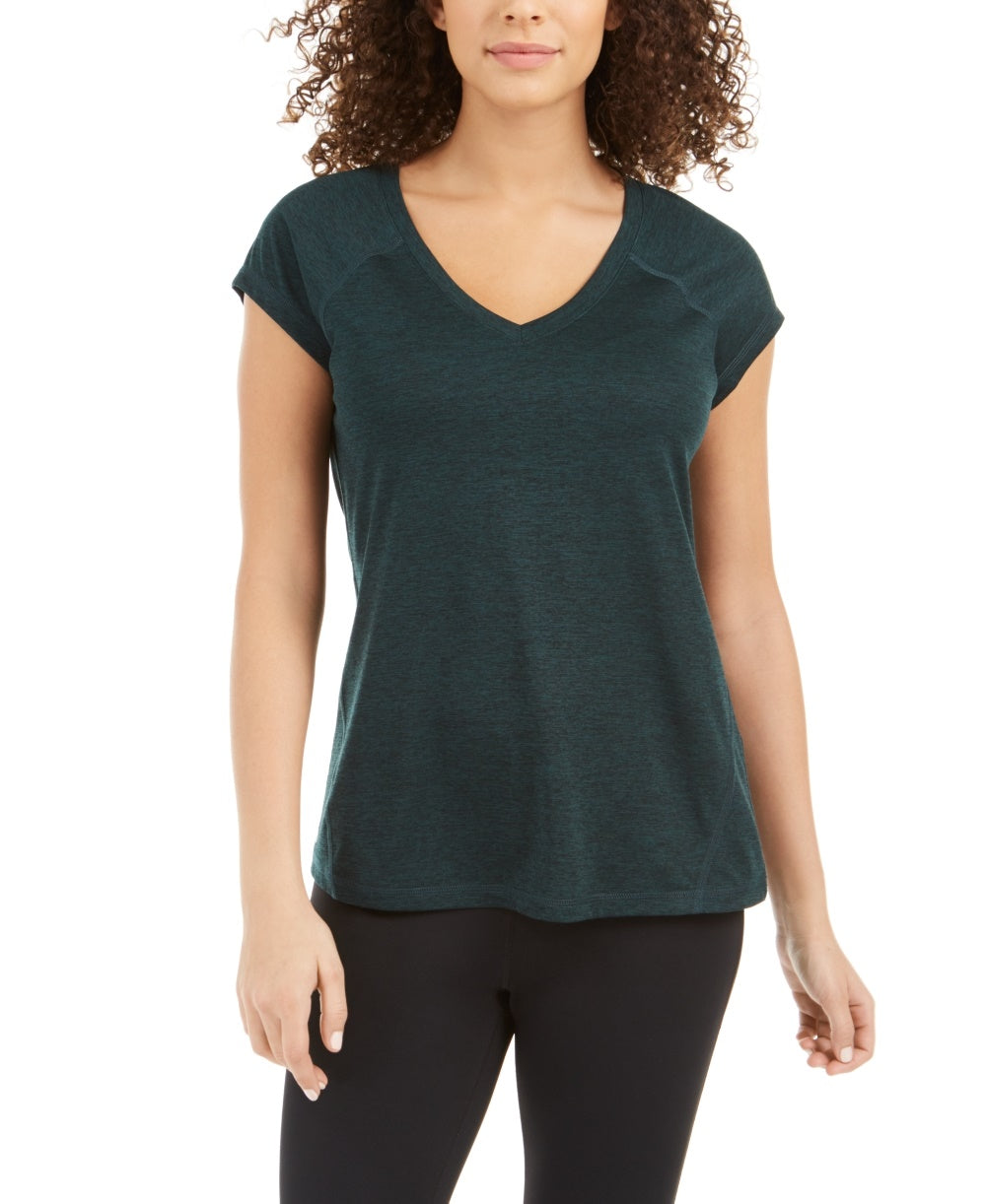 Camiseta Ideology Rapidry Heathered Performance Feminina Verde Tamanho Grande
