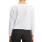 Camiseta Levi's Feminina de Algodão com Amarração Frontal e Manga Longa, Branca, Tamanho Extra Pequeno