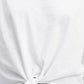 Camiseta Levi's Feminina de Algodão com Amarração Frontal e Manga Longa, Branca, Tamanho Extra Pequeno