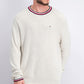 Tommy Hilfiger Geneva Regular Fit Masculino Suéter de Malha com Canelado e Pontas Branco Tamanho XX-G