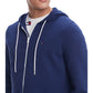Tommy Hilfiger Simon Moletom com capuz com zíper completo masculino azul brilhante tamanho XX-G
