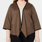 Cardigan feminino Alfani plus size com drapeado frontal, bege escuro, tamanho 1X
