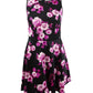 Vestido longo feminino City Studios com estampa floral evasê, roxo, tamanho 18W