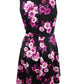 Vestido longo feminino City Studios com estampa floral evasê, roxo, tamanho 18W