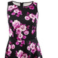 Vestido longo feminino City Studios com estampa floral evasê, roxo, tamanho 18W
