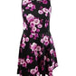 Vestido longo feminino City Studios com estampa floral evasê, roxo, tamanho 22W