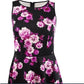 Vestido longo feminino City Studios com estampa floral evasê, roxo, tamanho 22W