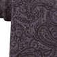 Gravata masculina Michael Kors com estampa Paisley e efeito relevo, marrom, tamanho regular