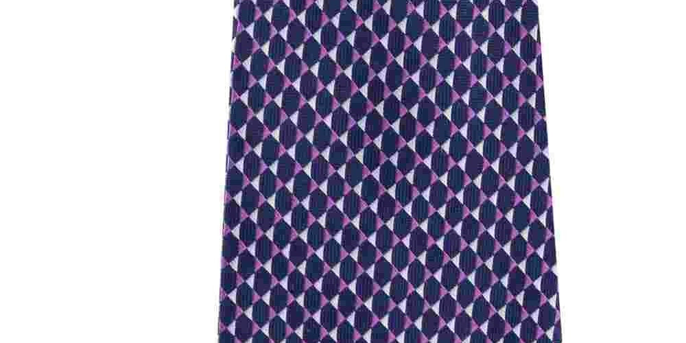 Gravata Michael Kors Masculina com Círculos Espelhados Vermelha Tamanho Regular