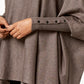 Alfani Suéter Poncho Feminino Petite Gola Alta Bege Escuro Tamanho Petite