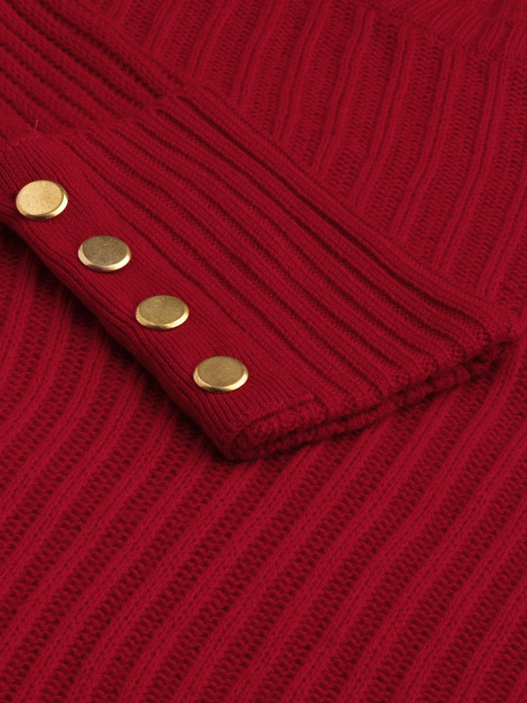 Alfani Suéter feminino com decote redondo e canelado, tamanho X-G, vermelho