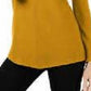Suéter Alfani Feminino com Detalhe de Botão de Pressão e Canelado, Amarelo, Tamanho Grande