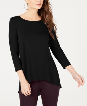 Top Alfani Feminino com Costas Trançadas, Preto, Tamanho Extra Grande