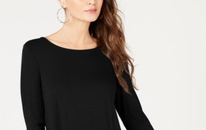Top Alfani Feminino com Costas Trançadas, Preto, Tamanho Extra Grande