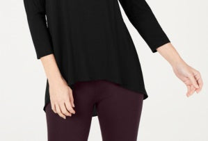 Top Alfani Feminino com Costas Trançadas, Preto, Tamanho Extra Grande