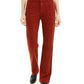 Calça jeans feminina Lucky Brand Ava Corduroy cintura média corte cano alto marrom tamanho 32