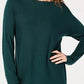 Suéter feminino com cauda de camisa verde da INC International Concepts