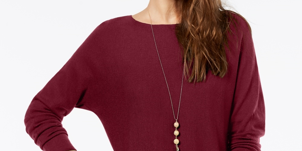 INC International Concepts Suéter Túnica Feminino Petite Vermelho Tamanho Petite X-Large