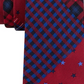 Gravata grande xadrez multi-estrelas masculina Tommy Hilfiger vermelha tamanho regular