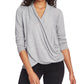 1.STATE Blusa de malha aconchegante feminina cinza
