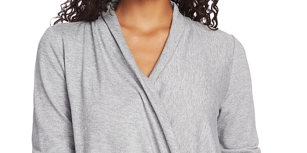 1.STATE Blusa de malha aconchegante feminina cinza