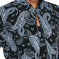 Conjunto de duas peças feminino estampado Alex Evenings, cor carvão, tamanho médio