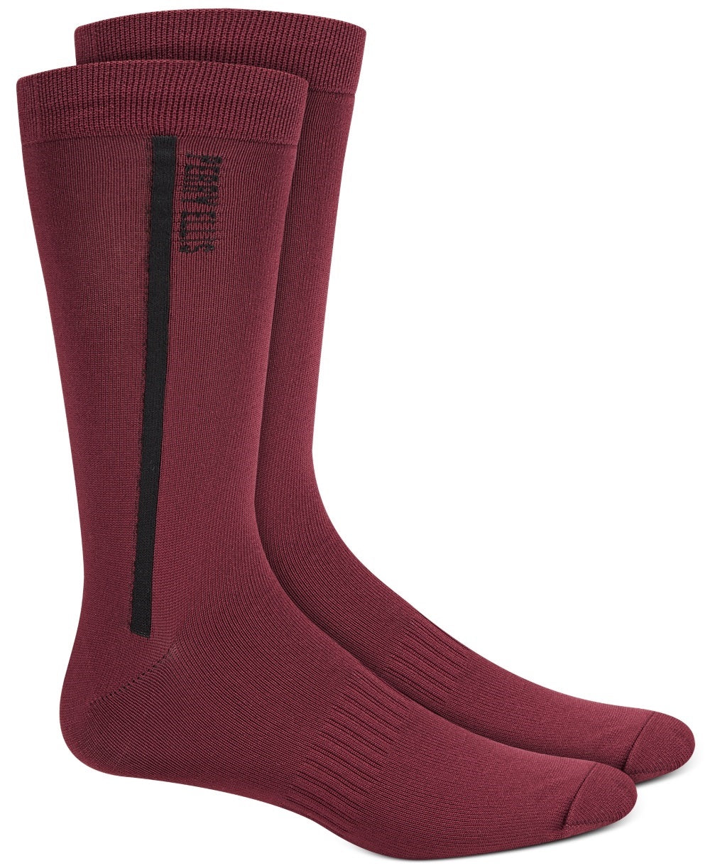 Meias Perry Ellis Masculinas com Logotipo Performance Vermelhas Tamanho Regular Vermelhas Tamanho Regular