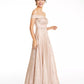 Vestido ombro a ombro para formatura Say Yes To The Prom Juniors, tamanho 3, prata