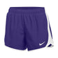 Shorts de corrida Nike Dry Tempo feminino, roxo, tamanho extrapequeno