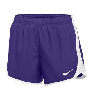 Shorts de corrida Nike Dry Tempo feminino, roxo, tamanho extrapequeno