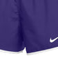 Shorts de corrida Nike Dry Tempo feminino, roxo, tamanho extrapequeno