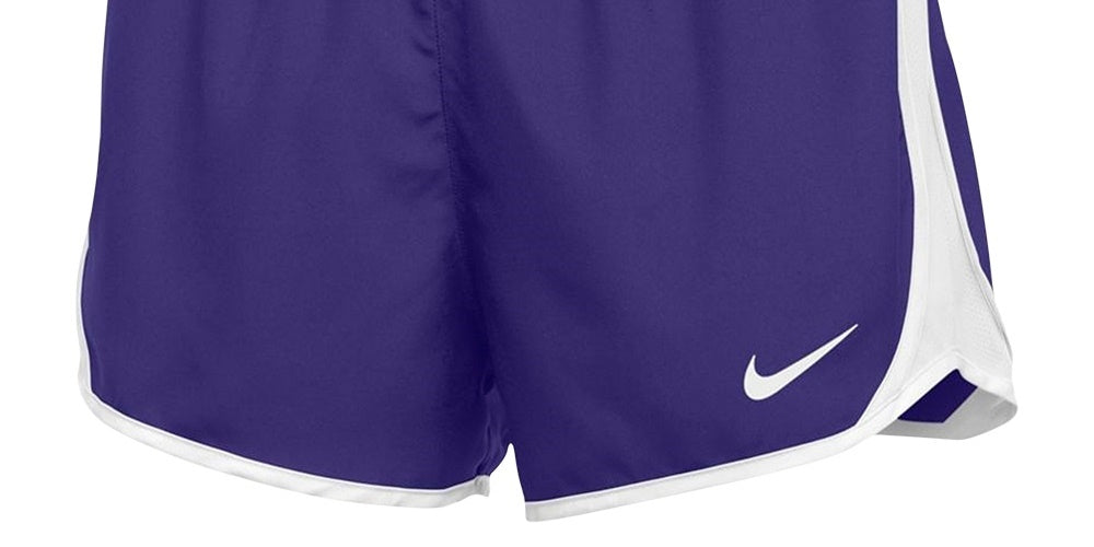Shorts de corrida Nike Dry Tempo feminino, roxo, tamanho extrapequeno