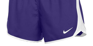 Shorts de corrida Nike Dry Tempo feminino, roxo, tamanho extrapequeno