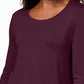 JM Collection Top Feminino Gola Redonda Vinho Tamanho Médio