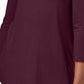 JM Collection Top Feminino Gola Redonda Vinho Tamanho Médio