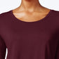 Top feminino com decote redondo JM Collection, tamanho regular e pequeno, rosa, tamanho pequeno