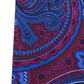 Gravata masculina Tommy Hilfiger Nightfall de seda Paisley vermelha escura, tamanho regular