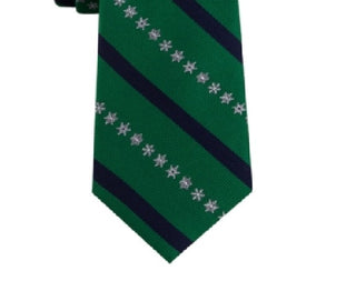 Gravata listrada de floco de neve masculina Tommy Hilfiger, verde, tamanho regular
