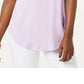 JM Collection Top feminino com decote redondo, roxo, tamanho pequeno