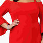 Vestido feminino R &amp; M Richards com ombros de fora e manga flare, vermelho, tamanho 16W