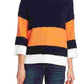 Suéter de malha Teddy Colorblock feminino Vince Camuto, laranja, tamanho grande