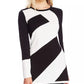 Suéter Vince Camuto Feminino com Blocos de Cores Diagonais Preto Tamanho X-G