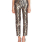 Calça feminina Vince Camuto com estampa de leopardo em jacquard, cinza, tamanho 10