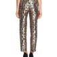 Calça feminina Vince Camuto com estampa de leopardo em jacquard, cinza, tamanho 10