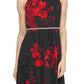Vestido feminino com estampa floral e detalhes florais da SL Fashions, vermelho, tamanho 14