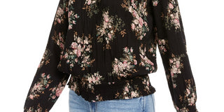 Blusa American Rag Junior com acabamento em renda e cintura franzida, tamanho pequeno, branca