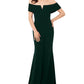 Vestido curto Betsy &amp; Adam feminino, ombro de fora, verde, tamanho 4P