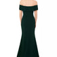 Vestido curto Betsy &amp; Adam feminino, ombro de fora, verde, tamanho 4P