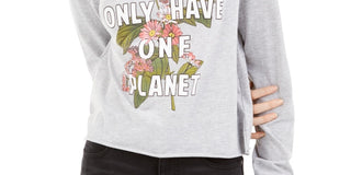 Camiseta gráfica One Planet do Rebellious One Juniors, cinza, tamanho extragrande