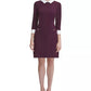 Vestido feminino Tommy Hilfiger com gola e alças finas, roxo, tamanho 14